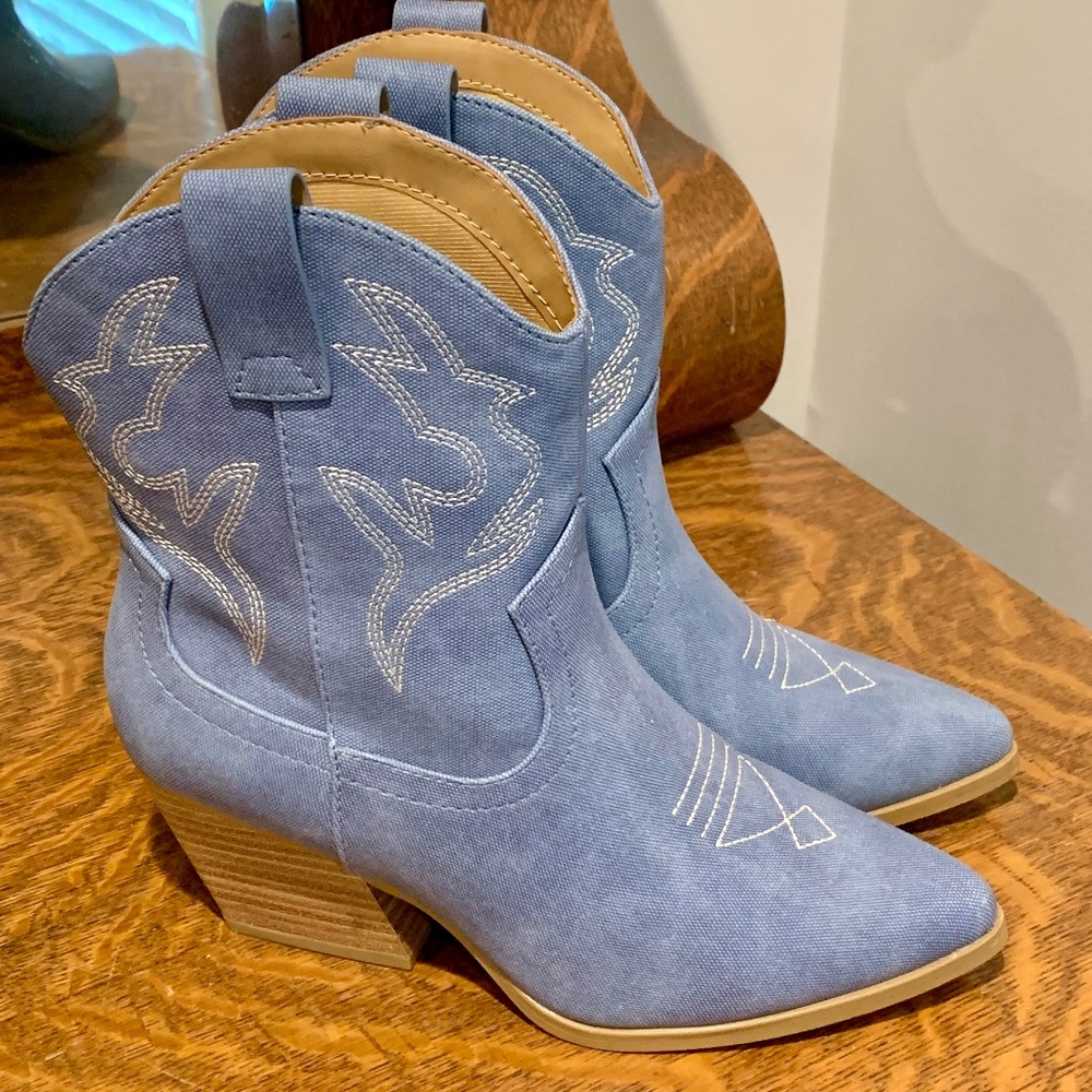 Denim Cowgirl Boots